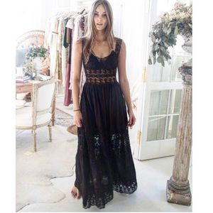 LoveShackFancy Francesca dress black